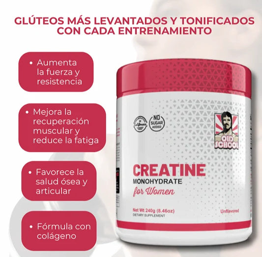 Creatina Monohidratada™ Crece los músculos de glúteos y piernas, sin engordar